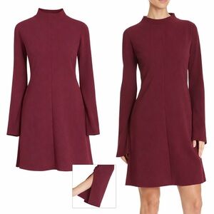 THEORY Dolman Shift Dress in Deep Mulberry